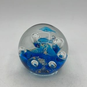 Ocean Paper Weight hand blown Dolphin